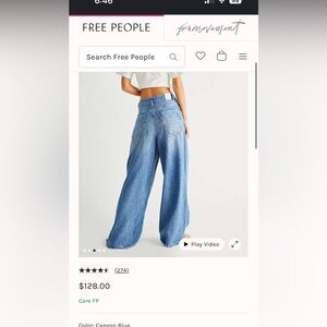 We The Free Old West Slouchy Jeans Free People NWT